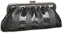Whiting & Davis Matte and Shine Stripes Clutch