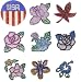 9 Packs 9 Designs 3D Rhinestones Glitter Crystal Temporary Tattoo Body Jewels