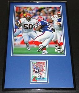 Autographed Thurman Thomas Photograph - Framed 11x17 Display Oklahoma State - Autographed NFL Photos