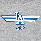 Los Angeles Dodgers Youth Textured Stitch Logo T-Shirt, Size= Large