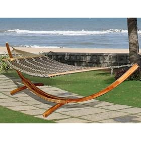 Barbados Pillow Top Double Premium Hammock with Bamboo Spreaders by 