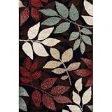 Universal Rugs 105043 Brown 6 Round Area Rug, 5-Feet 3-Inch Round