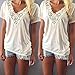 Creazy Women Summer Vest Top Short Sleeve Blouse Casual Tank Tops T-Shirt Lace (XXL)