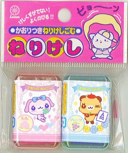 Imagen principal de 2 gomas de borrar kawaii perfumadas, perro y oso, Japón