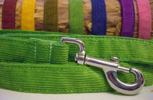 Natural Hemp Corduroy Dog Leash: Marigold (Large)