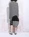 ELLAZHU Women Baggy Bat Wing Asymmetric Hem T-shirt Shirt Onesize GY356 Stripe