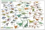 Dinosaur Evolution Educational Science Chart Poster - 24x36