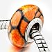Orange Black Irregular Shapes Beads Fits Pandora title=