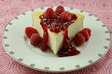 New York Style Cheesecake with Raspberry Topping