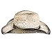 Dorfman Pacific Women Straw Western Cowgirl Hat w/ Glass Beads (Natural & Black)