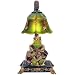 Table lamp poly resin finish canopy shade green queen frog