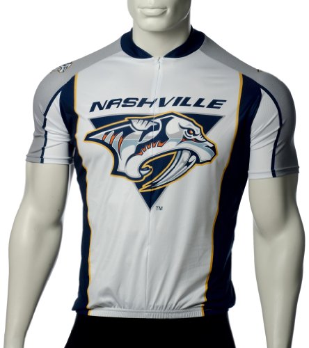 NHL Nashville Predators Women's Cycling Jersey, White, Small
