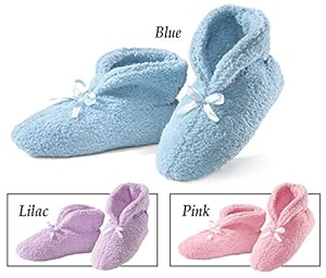 Ultra Plush Women's Chenille Slippers Blue Medium