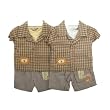 Ensemble de 3 pi�ces � motif animal pour b�b� gar�on (6-9 mois) (Haut jaune)