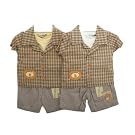 Baby Boy 3 Piece Animal Design Shirt, T-Shirt and Shorts Baby Clothing Set