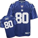 Victor Cruz #80 Blue New York Giants Reebok NFL Premier All Stitched Replica Jersey - LARGE