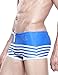 SEOBEAN Mens Low Rise Sexy Stripes Swimwear Boxer Brief Trunks