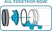 Jarware 82637 Piggy Bank Lid for Regular Mouth Mason Jars, Blue
