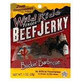 Wild Ride All-Natural Beef Jerky, Buckin Barbecue, 1.25-Ounce Packages (Pack of 12)