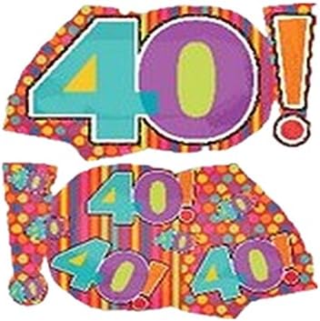 29 Inch Mylar Jumbo Number 40! Balloon