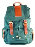 BRAND NEW GREEN Canvas Backpack School Bag Upgraded Version Super Stylish! COOL!