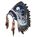The Bradford Exchange Replica Warrior Headdress with Wolf Art Wall Decor: Moonlit Majesty