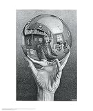 Hand With Reflecting Sphere by Mc Escher Art Print Poster Size: 21.5 x 25.5 