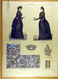 1885 Ladies Fashion Embroidery Lace Costume Child Print