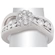 14K White Gold Diamond Ring - 1.00 Ct.