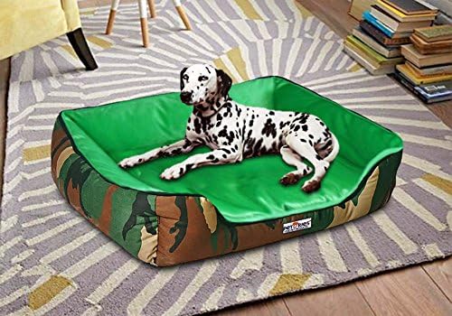 Petories Dreamy Soft and Cozy Pet Bed Camo Green 32" x 28" x 7" (Large)