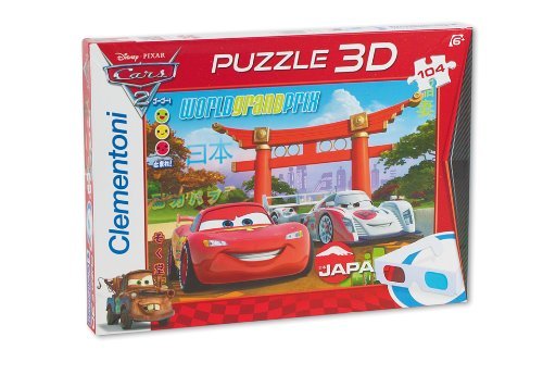 Clementoni 20043.6 - Puzzle Magic 3D - 104T. Cars 2: We'll Keep you in the Race!