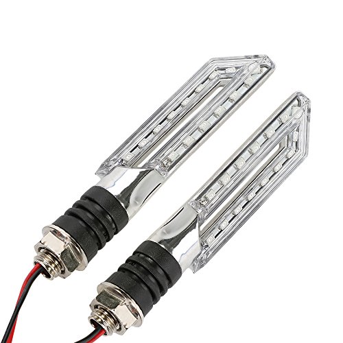 Turn Signal,OSAN 1 Pair LED Turn Signal Indicators Blinkers Lights For Suzuki GSXR Honda CBR Kawasaki Yamaha,(White)