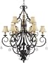 Minka Lavery Bellasera 778-301 Large 9-LT 360w (48"H x 36"W) Chandelier in Castlewood Walnut
