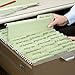 Smead FasTab Hanging File Folder, 1/3-Cut Built-in Tab, Legal Size, Moss, 20 Count (64083)
