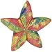 Itsy Bitsy Green/Orange Starfish Metallic Sparkles Plush