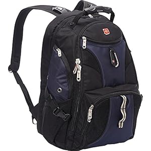 SwissGear Travel Gear ScanSmart Backpack 1900 (Black/Blue EXCLUSIVE COLOR)