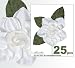 25 Pieces of Handwrapped Gardenia Artificial Silk Flower Picks