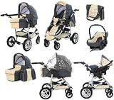 Tako Jumper in grey limited edition - full travel system - foldable 3 in 1 pram & pushchair and matching car seat