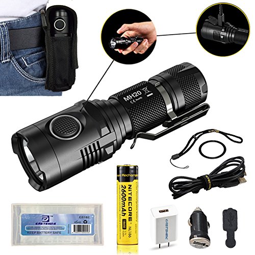 Bundle: nitecore mh20 cree xm-l2 u2 1000lm 240 yards be…
