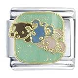 Animal Baby Teddy Bears Italian Charms Bracelet Link
