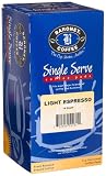 Baronet Coffee Single Espresso Light E.S.E. Espresso Pods, 18-Count Boxes (Pack of 4)