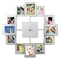 Aluminum 12 Bilderrahmen Wanduhr Uhr Fotouhr Bilderuhr
