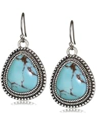 Lucky Brand Turquoise Set Stone Drop Earrings