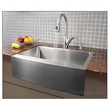 30 Stainless Steel Zero Radius Apron Kitchen Sink 15 Gauge