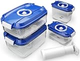 Produkt-Bild: Genius 31240 Timer Basis Vakuum Dosen Set 5tlg. blau