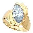 14K Yellow Gold Sky Blue Topaz Ring