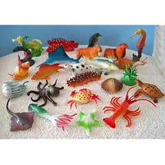 24er Set Fische und Meerestiere 3-7cm sehr detailliert