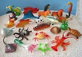 24er Set Seetiere Fische ca. 3-7cm Kunststoff