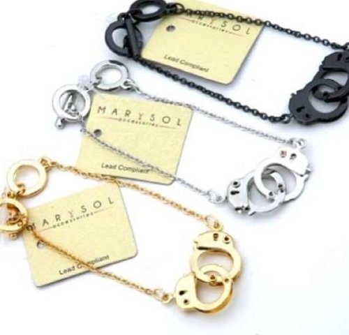 Silver Plated Small Handcuff Necklace