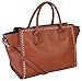 Diophy PU Leather Tote Satchel Duffel Large Unlined Women Purse Handbag Accented Top Handle with Removable Strap, Bag in a Bag, 2 in 1 ZD-2729
